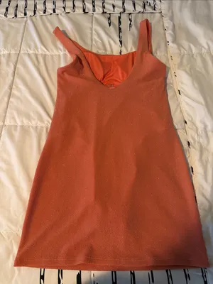 PINK Corset Top Sleeveless Sparkle Rust Bodycon Mini Dress With Built In Body thumbnail 5