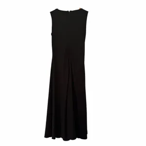 Vintage Black A Line Floral Detail Sleeveless Midi Dress Sz XS thumbnail 6