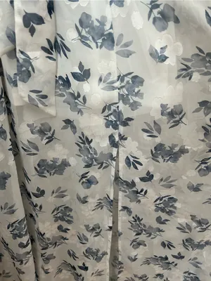 Baltic Born Luca Jacquard Kimono Slate Blue Floral White Short Sleeve Maxi thumbnail 5