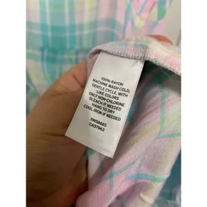 Abound pastel plaid tiered spaghetti strap slip summer‎ dress size Medium NEW thumbnail 7