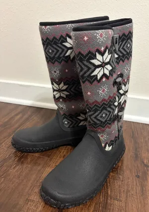 NEW Lacrosse Waterproof Winter Boots Women's Size 8 Myrick Snowflake 14" Boot thumbnail 1