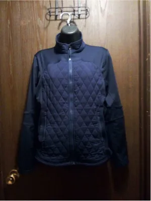 GGblue Women's Navy Blue Quilted Full-Zip Athletic Jacket - Size S - INV369 h thumbnail 7