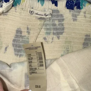 Y2K Vtg American Eagle Baby Doll Floral Sun Dress Prairie Preppy Coquette XS Nw thumbnail 4