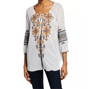 Johnny Was Amika Peasant Blouse Size S thumbnail 4
