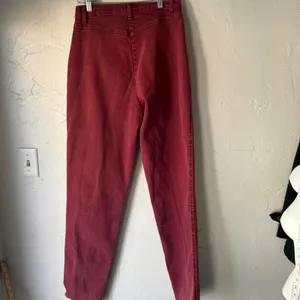 Vintage Roper 80s Burgundy Red Denim Jeans High Waisted Straight Western 26 Tall thumbnail 8
