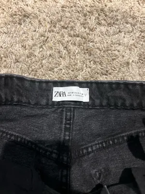 Zara black denim Shorts thumbnail 3