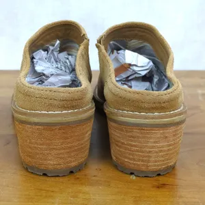 LL Bean Suede Lug Sole Chunky Heeled Mules Size 7.5 thumbnail 3