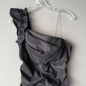 Hailey Logan Office Siren MobWife Ruched One Shoulder‎ Dress M Black thumbnail 2