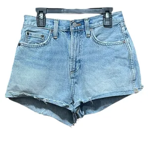 Aritzia Denim Forum Farrah‎ Cheeky Short Cutoff Denim Shorts Light Wash thumbnail 4