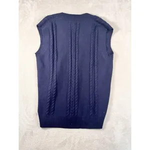 Sunday Best Aritzia Winston Sweater Vest Womens S Navy Cable Knit Wool Preppy thumbnail 7