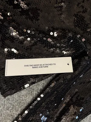 Princess Polly new black sequin top thumbnail 6