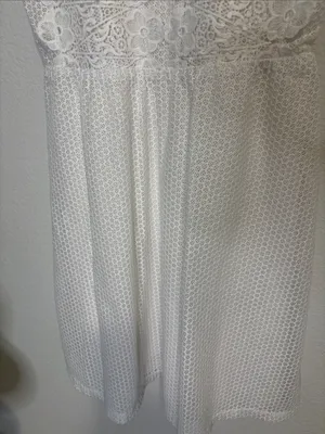bebe white Lace Floral Sleeveless Dress 4 thumbnail 4