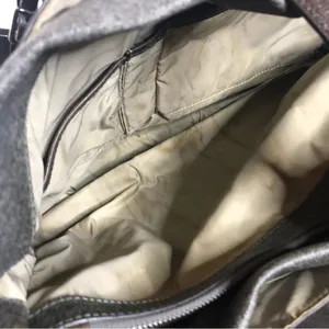 Tumi Villa‎ Viverone Gray & Brown Leather Trimmed Business Tote thumbnail 8