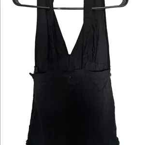 Florabella black halter tunic with flower embroidery size small thumbnail 4