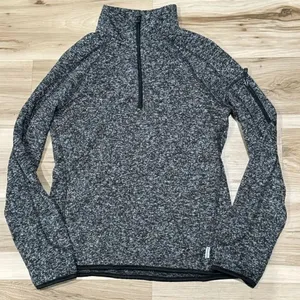Avalanche 1/4 Zip Knit Pullover Sweatshirt Grey Women’s Small thumbnail 2