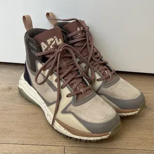 APL Techloom Defender Sneakers Hi Top Women's Size 6 Tan Brown Plum thumbnail 1