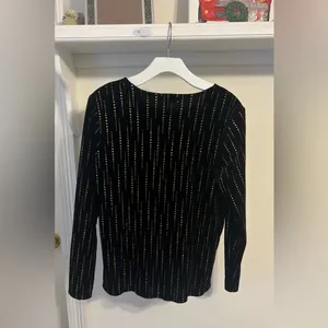 REMOVING SOON FINAL PRICE Notations Black Top with Gold Detailing thumbnail 5