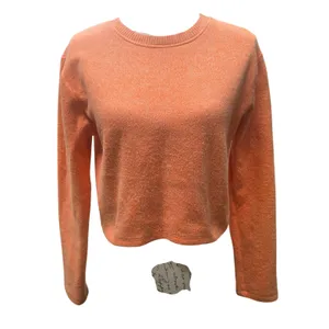 Zara Cropped Knit Sweater Orange Long Sleeve Top Women's‎ Small thumbnail 2