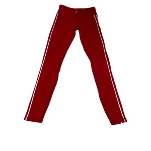 ZYIA Active Red Leggings Womens 4 Logo Side Stripe Ankle Zip Athletic Yoga Pants thumbnail 2