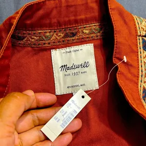 NWT MADEWELL BABYDOLL Sz L Balletcore Embroidered‎ Peplum Jacket OLDSTOCK Chic thumbnail 3