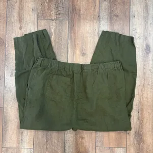 Quince 100% European Linen Pants Womens XL Martini Green Sustainable Eco Capsule thumbnail 5