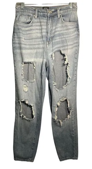 BDG Urban Outfitters Mom Hi-Rise Destroyed Jeans thumbnail 1