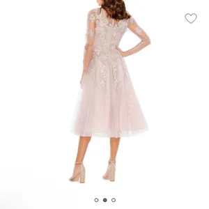 MAC DUGGAL Lace Tulle A Line Midi Dress thumbnail 2