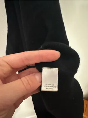 Banana Republic one shoulder wool cashmere sweater black thumbnail 4