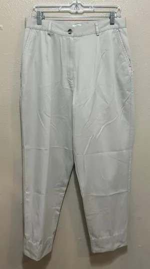L.L.Bean Original Fit‎ Cotton Blend Pleated Pants Beige Women's Size 14 thumbnail 1