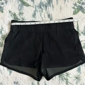 Hudson Siouxsie Dolphin Suede Leather Stretch Shorts Black S Small Lamb Nubuck thumbnail 12
