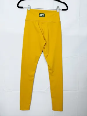 Daily Drills Go! High Rise Leggings Honey Gold Mustard Yellow thumbnail 4