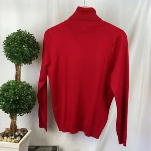Calvin Klein Red Long Sleeve Ribbed Turtleneck Sweater Top M thumbnail 3