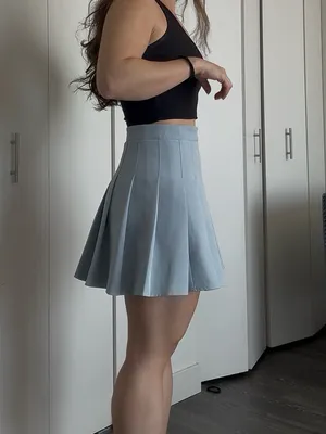 Missguided Light Blue Pleated Skater Mini Skirt thumbnail 7