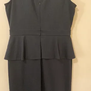 The Limited Solid black fit and flare ruffled Sleeveless dress. Size Large thumbnail 5