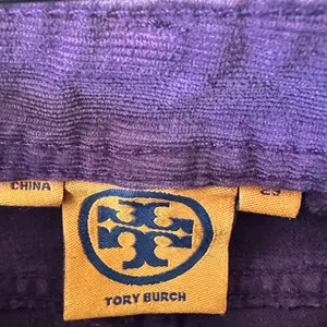 Tory Burch Purple Corduroy Pants with‎ Gold Embellishment Skinny Size 29 thumbnail 4