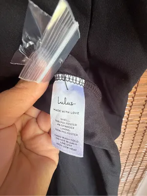 Lulus Seraphina Black Asymmetrical Column Maxi Dress NWT Small $89 thumbnail 10