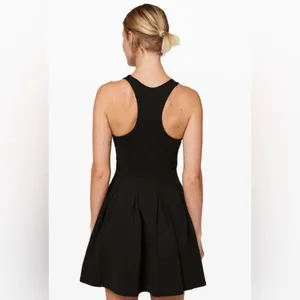 Lululemon Court Crush Tennis Dress Nulux in Black Size 0,2? thumbnail 3