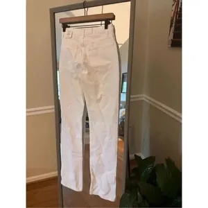 Zara Blue Split Straight Mid Rise Full Length Size 00 NWT thumbnail 4
