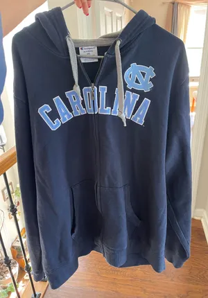 vintage champion zip-up oversized hoodie thumbnail 1
