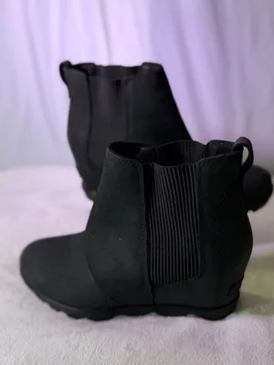 Sorel Black Chelsea Wedge Ankle Booties thumbnail 3
