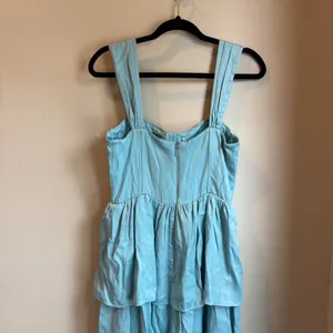 WEWOREWHAT Blue corset ruffle midi dress thumbnail 6