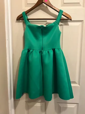 ASOS Design Green Mini off the shoulder dress - size 6 thumbnail 8