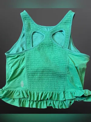 Free People Fp Movement Smockin’ Hot Green Crop Top Xl 💚 thumbnail 4