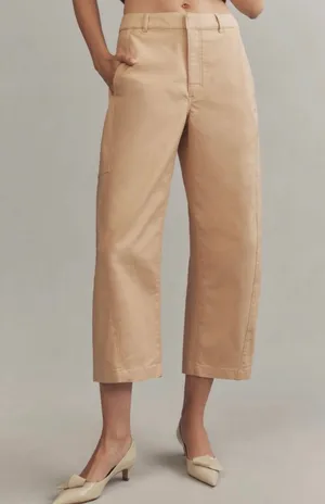 Anthropologie Maeve Curved Cropped Chino Pants, Size 2P thumbnail 3