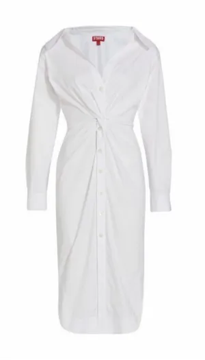 STAUD Clea Dress in White thumbnail 1