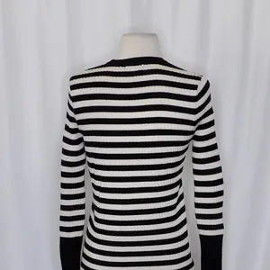 ATM Anthony Thomas Melillo Striped Ribbed Knit Merino Wool Sweater Large thumbnail 9