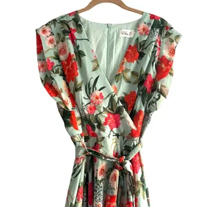 ELIZA J Floral Belted Maxi Dress Sz‎ Mint Green Sz 10 thumbnail 5