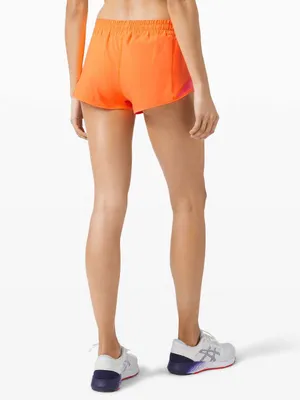 Womens Lululemon Hotty Hot Short II 2.5" Highlight Orange Performance Running 14 thumbnail 6
