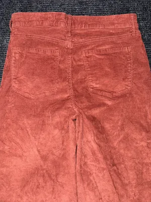 Old Navy Extra High Rise Wide Leg Corduroy Pants Copper Moon Womens 10 Retro 70s thumbnail 4