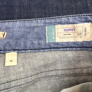 GAP Y2K Curvy Flare Jeans Dark Wash Stretch Denim‎ Retro Boho Hippie Size 12 thumbnail 6